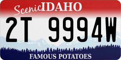 ID license plate 2T9994W