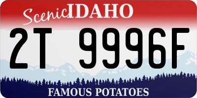 ID license plate 2T9996F