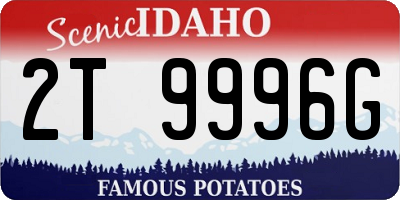 ID license plate 2T9996G