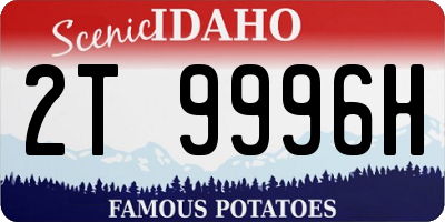 ID license plate 2T9996H