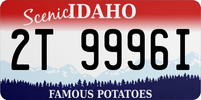 ID license plate 2T9996I