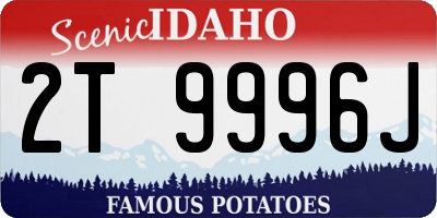 ID license plate 2T9996J