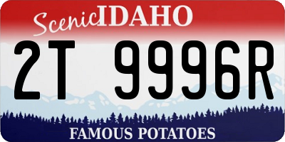 ID license plate 2T9996R