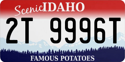 ID license plate 2T9996T