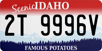 ID license plate 2T9996V