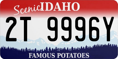 ID license plate 2T9996Y