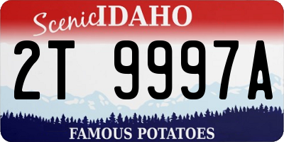 ID license plate 2T9997A