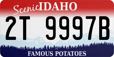 ID license plate 2T9997B