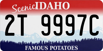 ID license plate 2T9997C