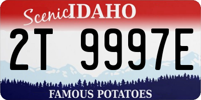ID license plate 2T9997E