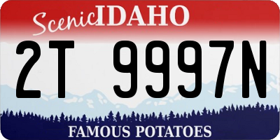 ID license plate 2T9997N