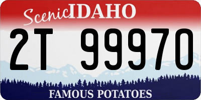 ID license plate 2T9997O