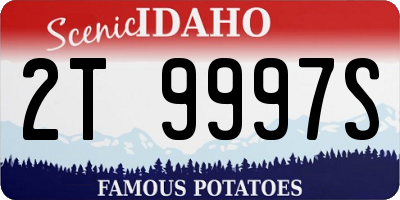 ID license plate 2T9997S