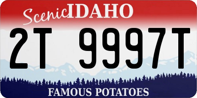 ID license plate 2T9997T