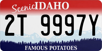 ID license plate 2T9997Y