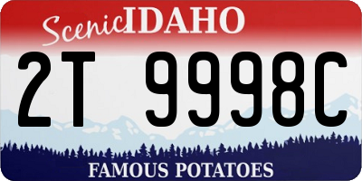 ID license plate 2T9998C