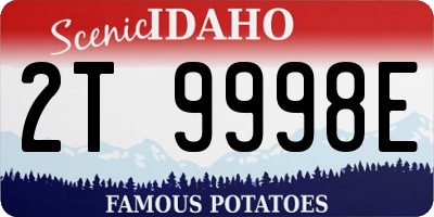 ID license plate 2T9998E