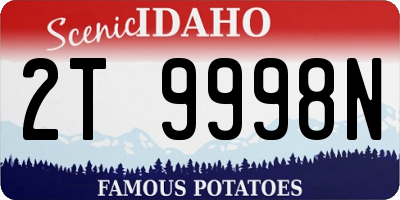 ID license plate 2T9998N