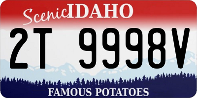 ID license plate 2T9998V