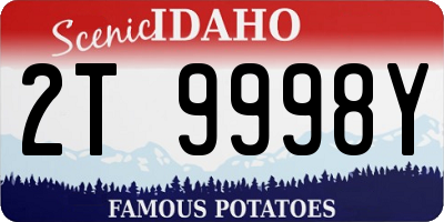 ID license plate 2T9998Y