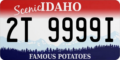 ID license plate 2T9999I
