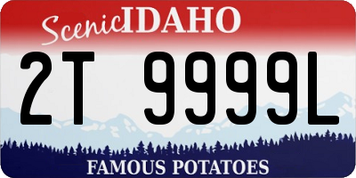 ID license plate 2T9999L