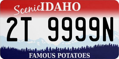 ID license plate 2T9999N