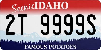 ID license plate 2T9999S