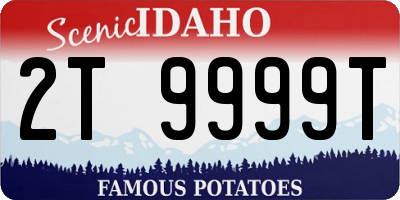 ID license plate 2T9999T