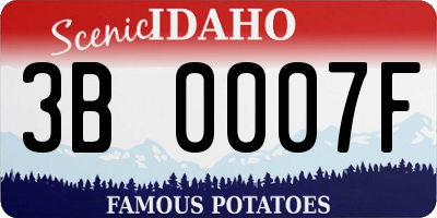 ID license plate 3B0007F