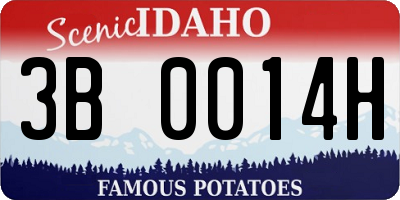 ID license plate 3B0014H