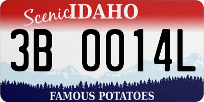 ID license plate 3B0014L