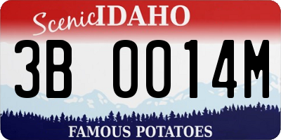ID license plate 3B0014M