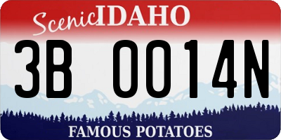 ID license plate 3B0014N
