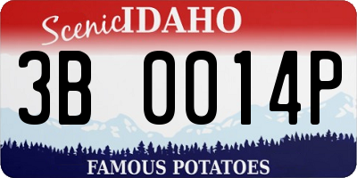 ID license plate 3B0014P