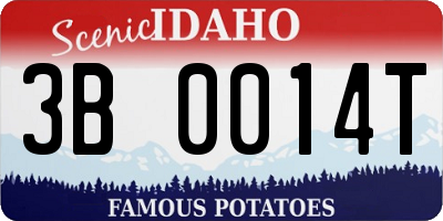ID license plate 3B0014T