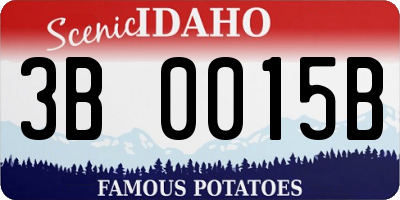 ID license plate 3B0015B