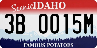 ID license plate 3B0015M