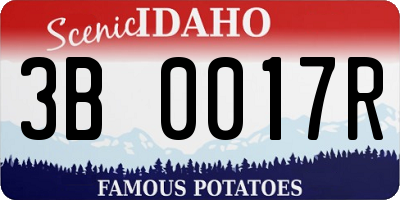 ID license plate 3B0017R
