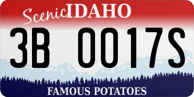 ID license plate 3B0017S