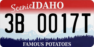 ID license plate 3B0017T