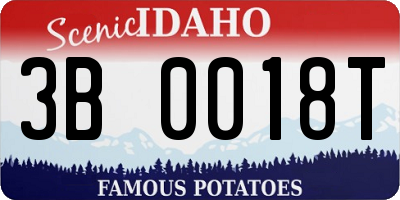 ID license plate 3B0018T
