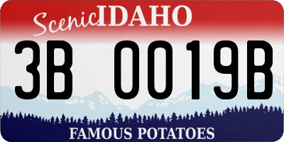 ID license plate 3B0019B