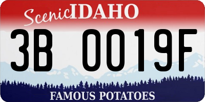 ID license plate 3B0019F