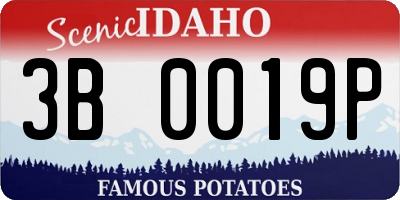ID license plate 3B0019P