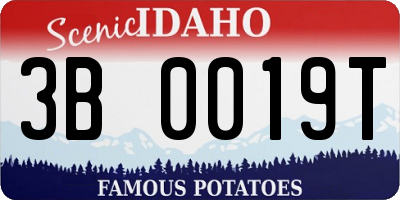ID license plate 3B0019T