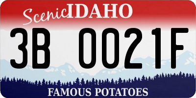 ID license plate 3B0021F