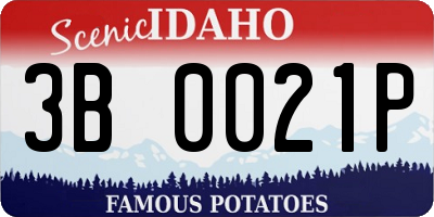 ID license plate 3B0021P