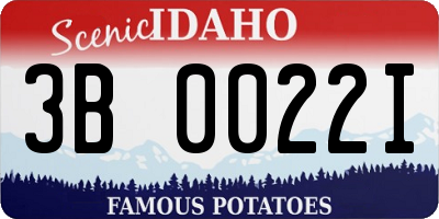 ID license plate 3B0022I