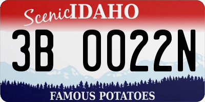 ID license plate 3B0022N